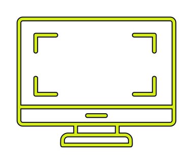 bilgisayar izleme simgesi, vektör illüstrasyonu basit tasarım