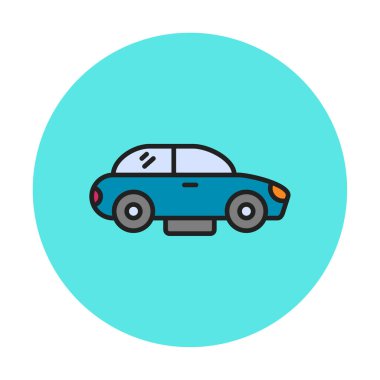 Araba düz simgesi. Vektör çizim 