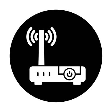 wifi sinyali, Router Aygıt vektör illüstrasyon tasarımı