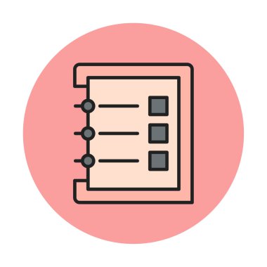 Notes web icon, vector illustration