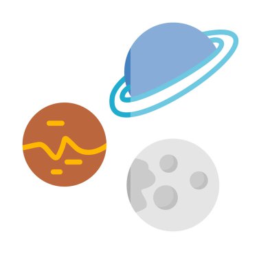 Gezegenler simgesi, vektör illüstrasyonu