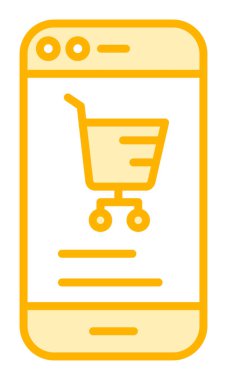 Basit Çevrimiçi Telefon Pazarlama simgesi, vektör illüstrasyonu