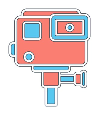 Eylem kamerası vektör illüstrasyonuName