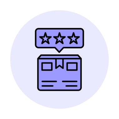 Teslimat kutusu simgesi, vektör illüstrasyonu basit tasarım