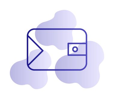 cüzdan vektör simgesi basit illüstrasyon