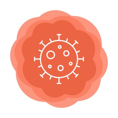 düz stil corona virüsü salgını web simgesi simgesi 