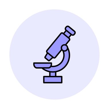 Mikroskop. Web simgesi basit illüstrasyon               