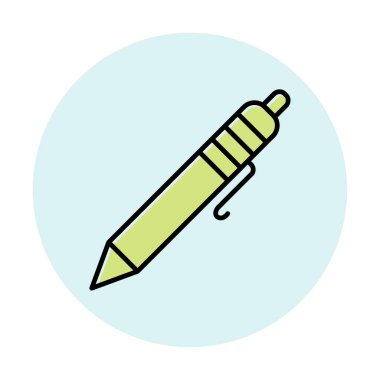 Tükenmez kalem simge vektör çizim 