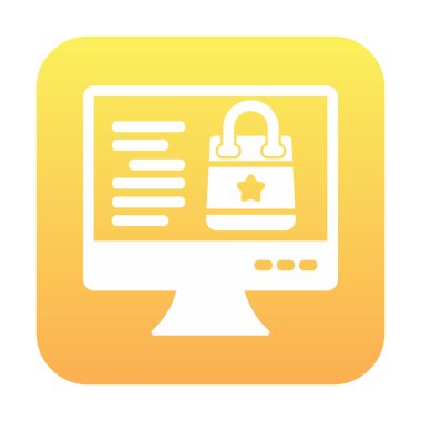 Ekran vektör illüstrasyonunda ticaret simgesi