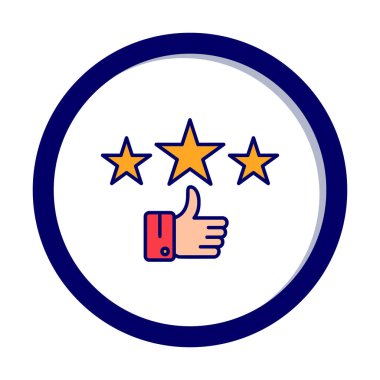 derecelendirme vektörü renk çizgisi simgesi 