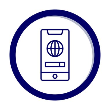 akıllı telefon simgesi, vektör illüstrasyonu basit tasarım