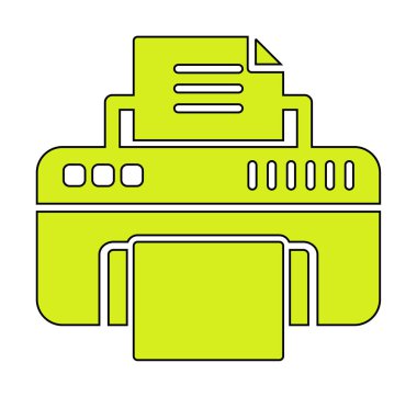 yazıcı simgesi web basit illüstrasyon