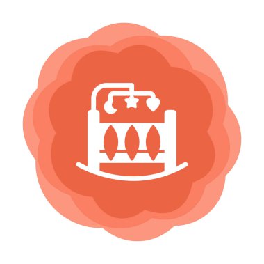  Beşik simgesi vektör illüstrasyonu