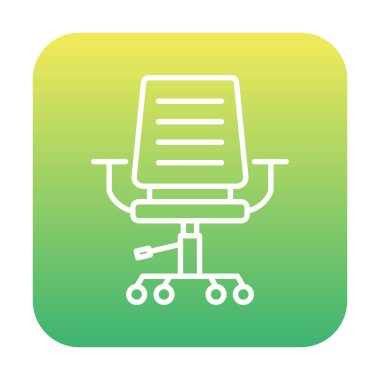 Ofis koltuğu. Web simgesi basit illüstrasyon