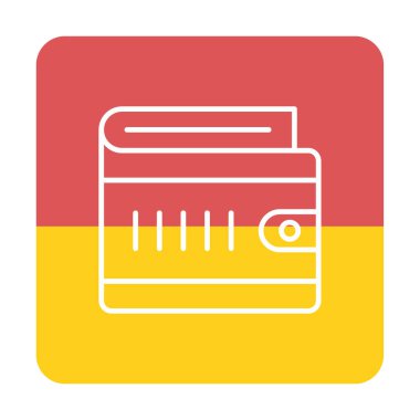 cüzdan vektör simgesi basit illüstrasyon