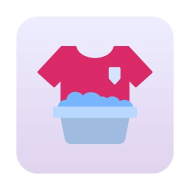 Çamaşır, tişört ikonu, vektör illüstrasyonu