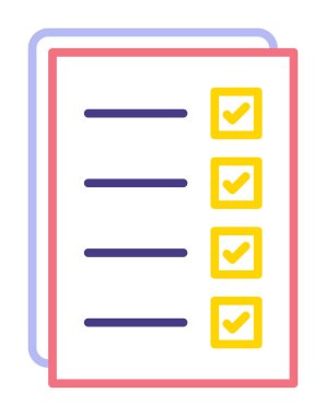 Kontrol listesi vektör illüstrasyonu