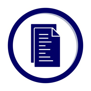 belge simgesi, vektör illüstrasyonu basit tasarım