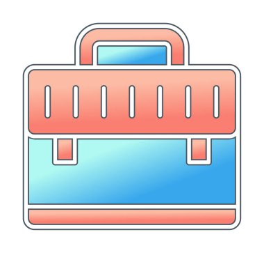 evrak çantası simgesi izole edilmiş web illüstrasyonu