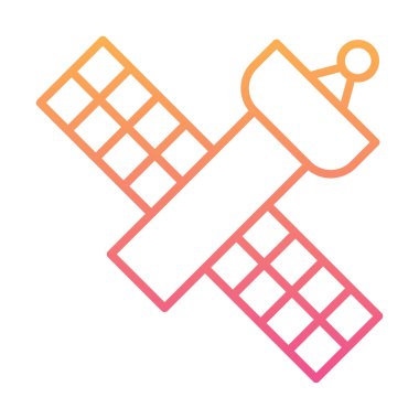 Uydu Simgesi, vektör illüstrasyonu