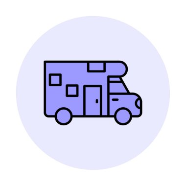 Van düz vektör simgesi