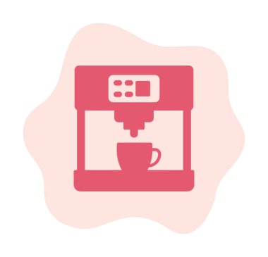 kahve makinesi simgesini, vektör çizim