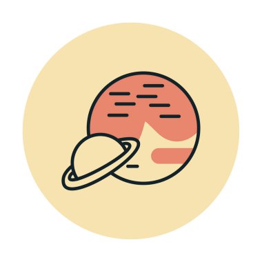 Gezegenler simgesi, vektör illüstrasyonu basit tasarım