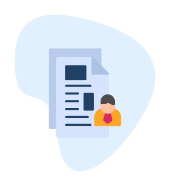 Beyaz arkaplanda istihdam ve iş özgeçmişi simgesi