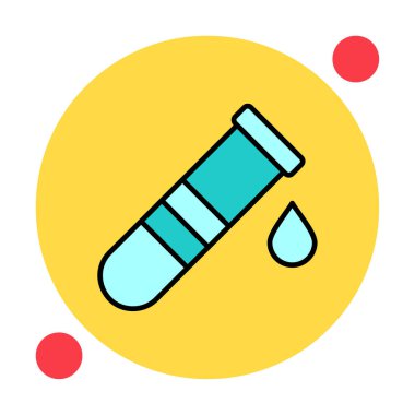test tübü ikon vektör çizimi