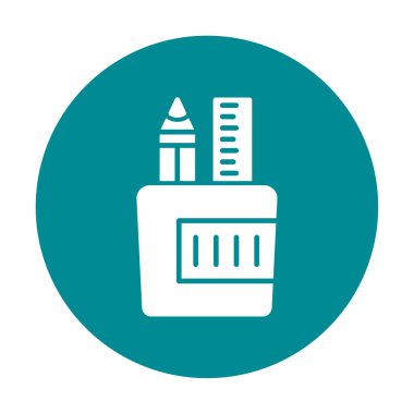 Kırtasiye web simgesi beyaz arkaplanda izole edildi