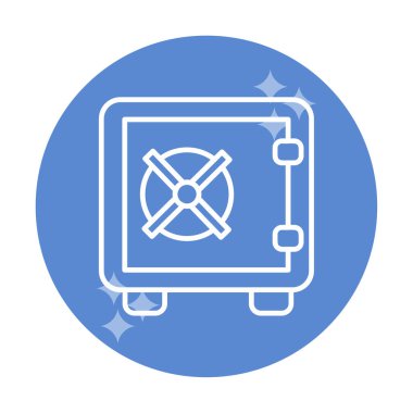 güvenli düz simge, vektör illüstrasyonu 