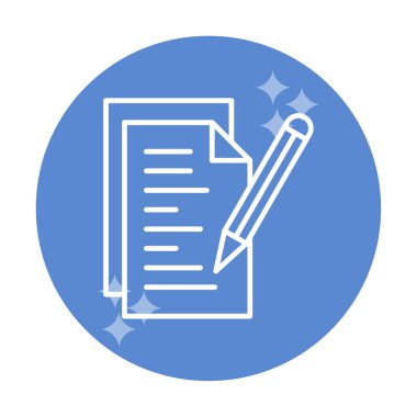 Not ve kalem vektör çizimi