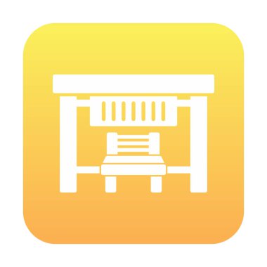 Otobüs Durağı Web simgesi vektör illüstrasyonu