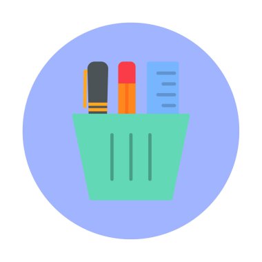 Kırtasiye web simgesi beyaz arkaplanda izole edildi