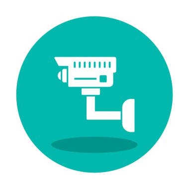 Basit bir CCTV kamera simgesi, vektör illüstrasyonu