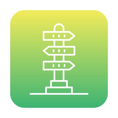 Beyaz arkaplanda yön vektörü illüstrasyonu