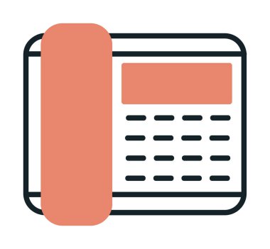 Basit Telefon Simgesi, vektör illüstrasyonu