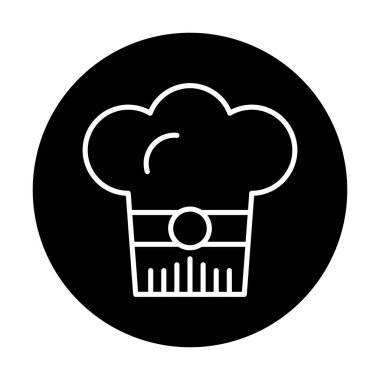 Şef şapkası. Web simgesi basit illüstrasyon 