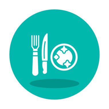 Çatal bıçak ağı simgesi, vektör illüstrasyonu