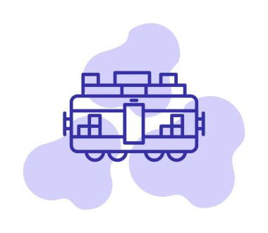 Tren kargosunun vektör çizimi