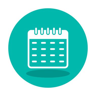 Takvim düzlüğü simgesi, vektör illüstrasyonu 