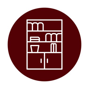 Dolap simgesi, vektör illüstrasyonu basit tasarım