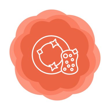 Tabak Süngeri web simgesi, vektör illüstrasyonu