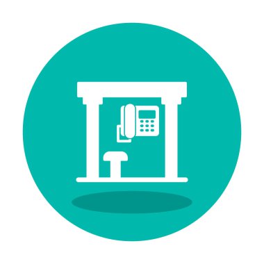 Basit Telefon Simgesi, vektör illüstrasyonu