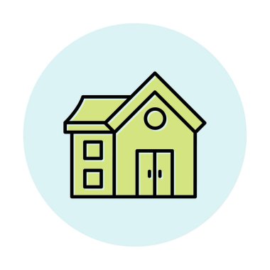 Beyaz arkaplandaki ev vektör illüstrasyonu.