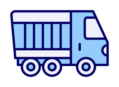 Web ve mobil uygulama tasarımınız için kamyon simgesi vektörü, kamyon logosu konsepti