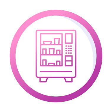 Otomat Web simgesi, vektör illüstrasyonu 