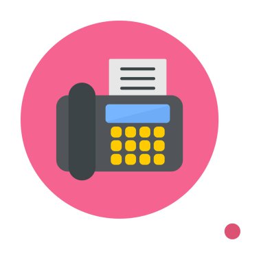 Faks makinesi. Web simgesi basit illüstrasyon