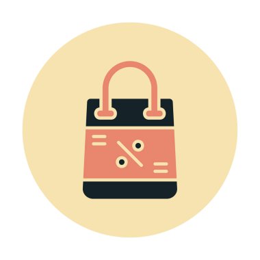 İndirim ve alışveriş çantası vektör çizgisi simgesi, satış konsepti                       