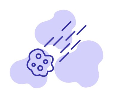 Meteor düz ikon vektör çizimi